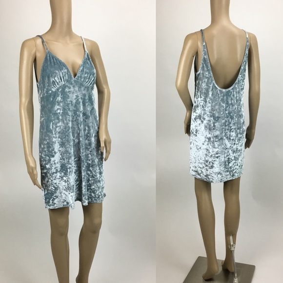 ice blue slip dress